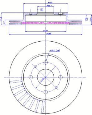 Brembo 09.B523.10 - Тормозной диск autosila-amz.com