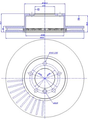 Unipart UGCGBD2004 - Тормозной диск autosila-amz.com