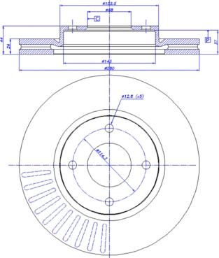 CAR 142.1571 - Тормозной диск autosila-amz.com