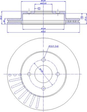 CAR 142.1037 - Тормозной диск autosila-amz.com