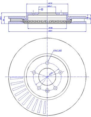 CAR 142.1746 - Тормозной диск autosila-amz.com