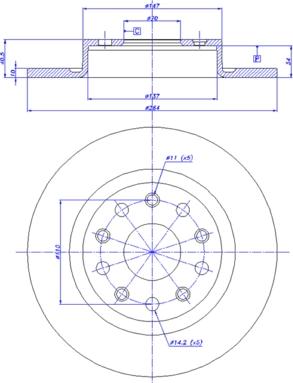 CAR 142.1729 - Тормозной диск autosila-amz.com