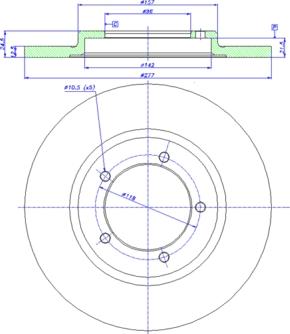 CAR 142.898 - Тормозной диск autosila-amz.com