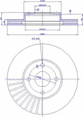 LPR M5761V - Тормозной диск autosila-amz.com