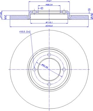 CAR 142.256 - Тормозной диск autosila-amz.com