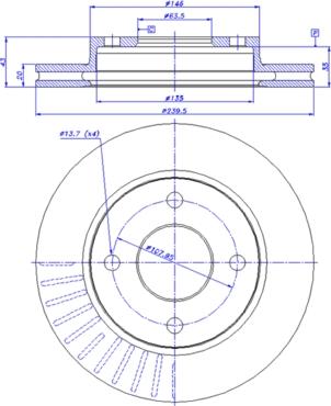 CAR 142.266 - Тормозной диск autosila-amz.com