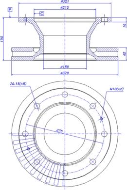 CAR 150.090 - Тормозной диск autosila-amz.com