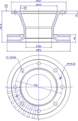 CAR 150.100 - Тормозной диск autosila-amz.com