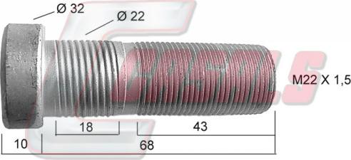 Casals 21462 - Шпилька ступицы колеса autosila-amz.com