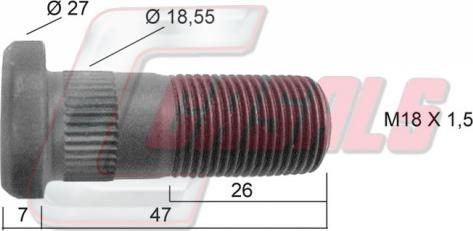 Casals 21191 - Шпилька ступицы колеса autosila-amz.com