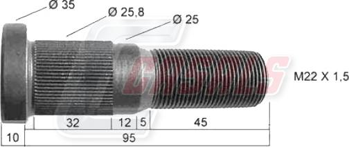 Casals 21260 - Шпилька ступицы колеса autosila-amz.com