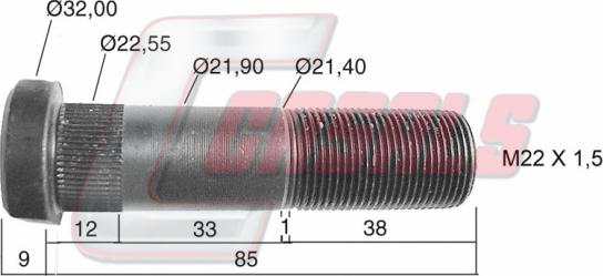 Casals 21212 - Шпилька ступицы колеса autosila-amz.com