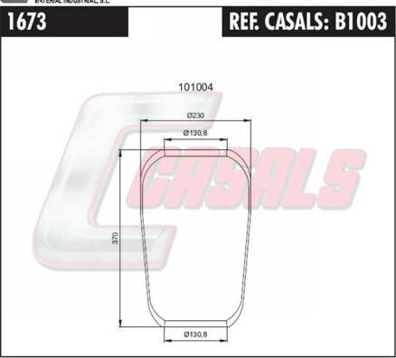 Casals B1003 - Кожух пневматической рессоры autosila-amz.com