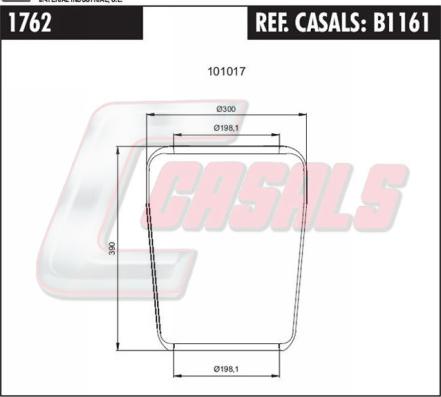 Casals B1161 - Кожух пневматической рессоры autosila-amz.com