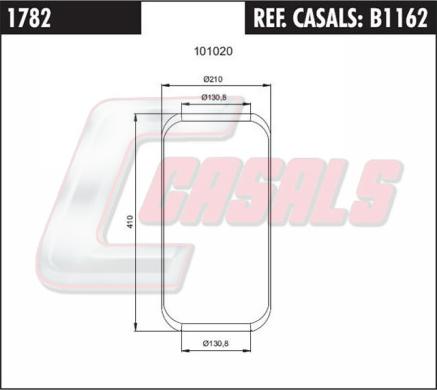 Casals B1162 - Кожух пневматической рессоры autosila-amz.com
