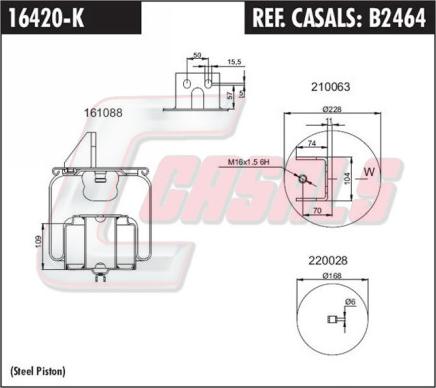 Casals B2464 - Кожух пневматической рессоры autosila-amz.com