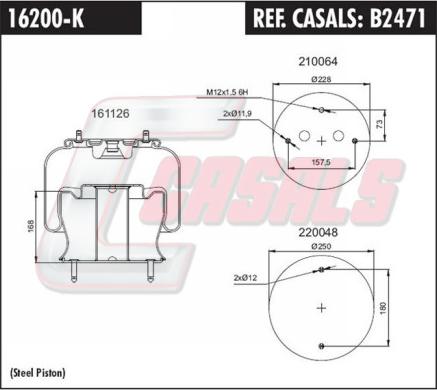 Casals B2471 - Кожух пневматической рессоры autosila-amz.com