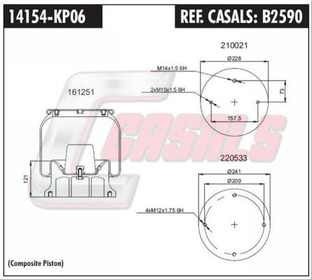 Casals B2590 - Кожух пневматической рессоры autosila-amz.com