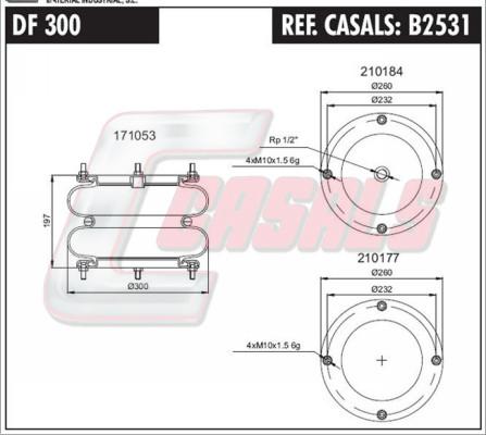 Casals B2531 - Кожух пневматической рессоры autosila-amz.com