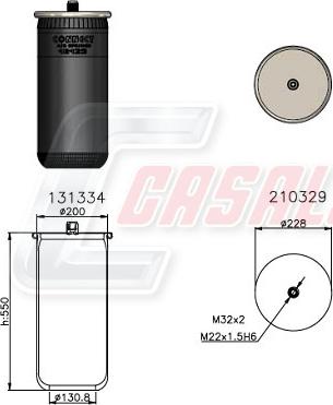Casals B2633 - Кожух пневматической рессоры autosila-amz.com