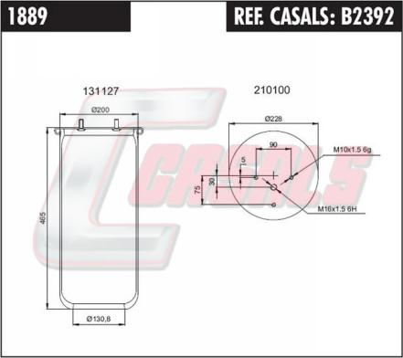 Casals B2392 - Кожух пневматической рессоры autosila-amz.com