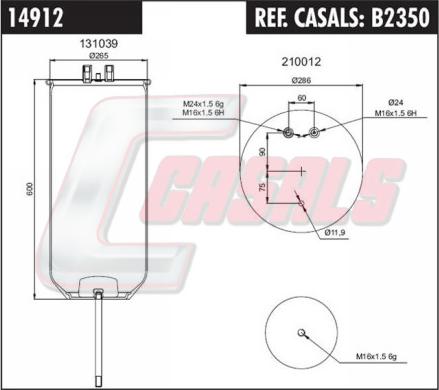 Casals B2350 - Кожух пневматической рессоры autosila-amz.com