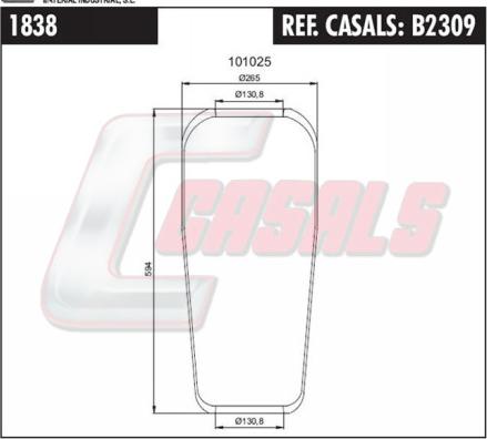 Casals B2309 - Кожух пневматической рессоры autosila-amz.com