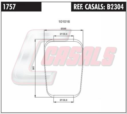 Casals B2304 - Кожух пневматической рессоры autosila-amz.com