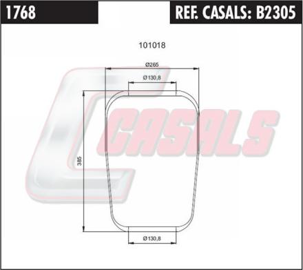 Casals B2305 - Кожух пневматической рессоры autosila-amz.com