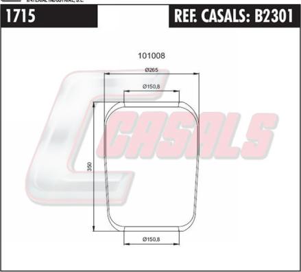 Casals B2301 - Кожух пневматической рессоры autosila-amz.com