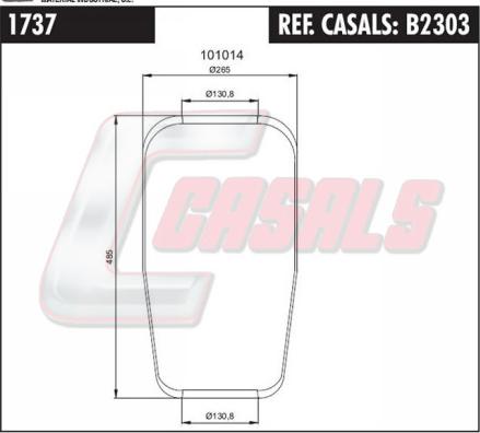 Casals B2303 - Кожух пневматической рессоры autosila-amz.com