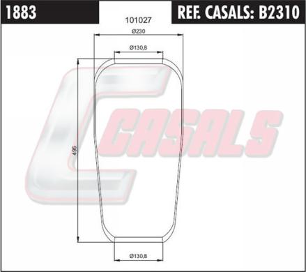 Casals B2310 - Кожух пневматической рессоры autosila-amz.com