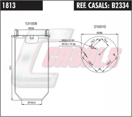 Casals B2334 - Кожух пневматической рессоры autosila-amz.com