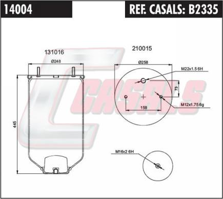 Casals B2335 - Кожух пневматической рессоры autosila-amz.com