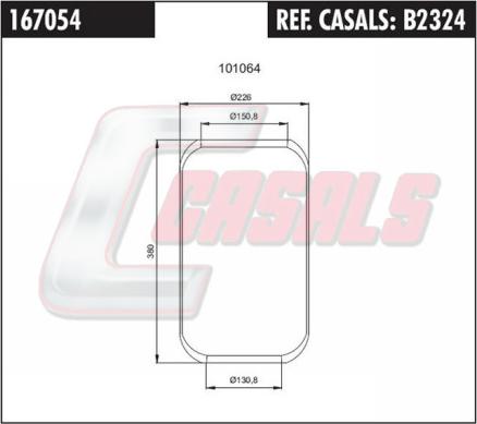 Casals B2324 - Кожух пневматической рессоры autosila-amz.com