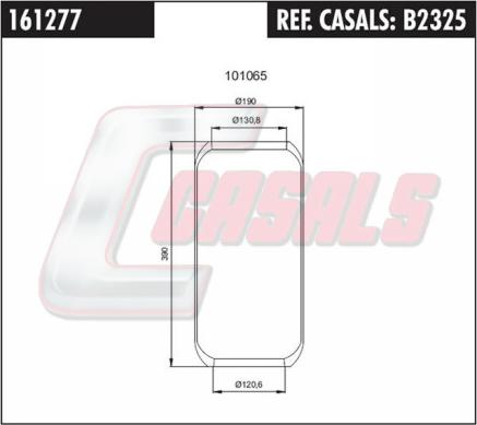 Casals B2325 - Кожух пневматической рессоры autosila-amz.com