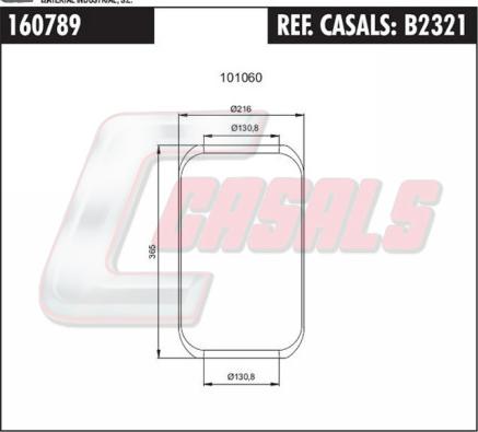 Casals B2321 - Кожух пневматической рессоры autosila-amz.com