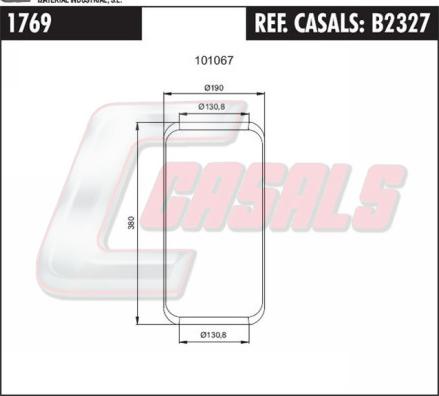 Casals B2327 - Кожух пневматической рессоры autosila-amz.com