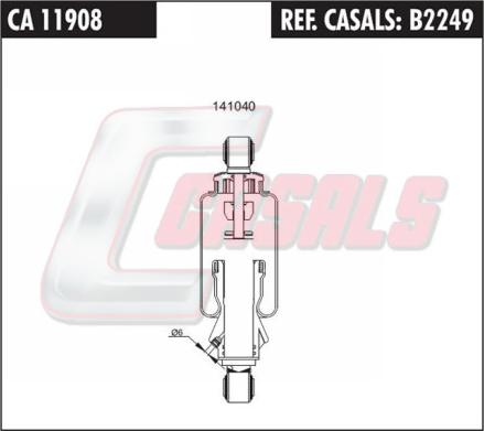 Casals B2249 - Гаситель, крепление кабины autosila-amz.com