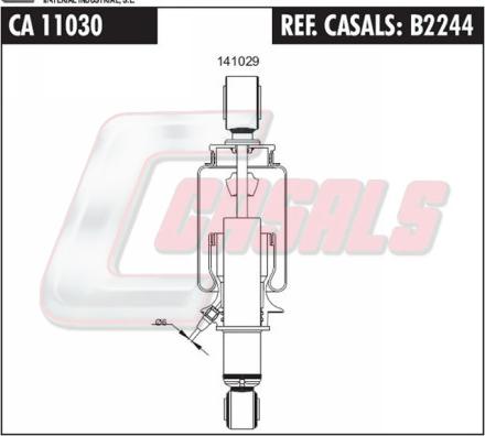 Casals B2244 - Гаситель, крепление кабины autosila-amz.com