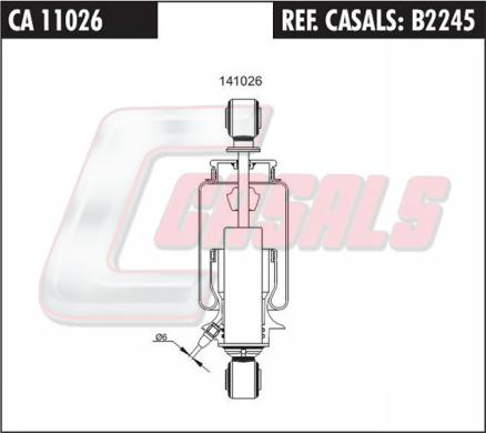 Casals B2245 - Гаситель, крепление кабины autosila-amz.com
