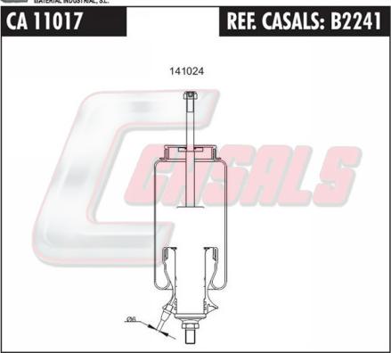 Casals B2241 - Баллон пневматической рессоры, крепление кабины autosila-amz.com