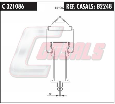 Casals B2248 - Баллон пневматической рессоры, крепление кабины autosila-amz.com