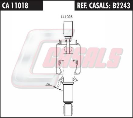 Casals B2243 - Гаситель, крепление кабины autosila-amz.com