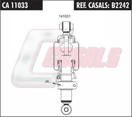 Casals B2242 - Гаситель, крепление кабины autosila-amz.com