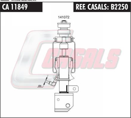 Casals B2250 - Гаситель, крепление кабины autosila-amz.com