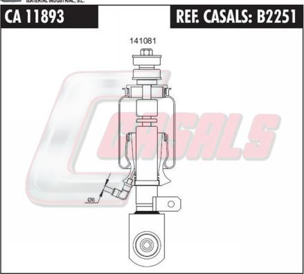 Casals B2251 - Гаситель, крепление кабины autosila-amz.com