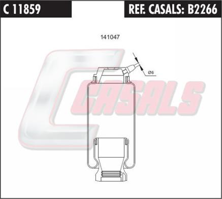 Casals B2266 - Гаситель, крепление кабины autosila-amz.com