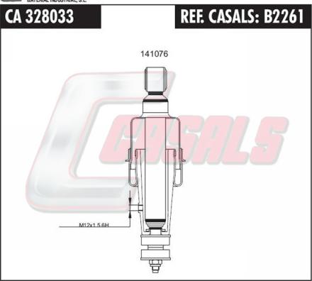 Casals B2261 - Гаситель, крепление кабины autosila-amz.com