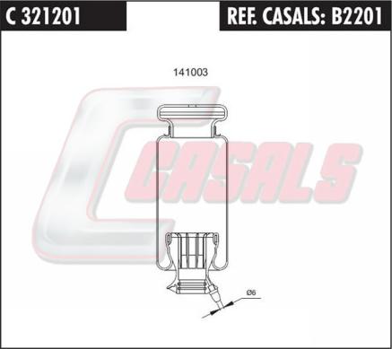 Casals B2201 - Баллон пневматической рессоры, крепление кабины autosila-amz.com